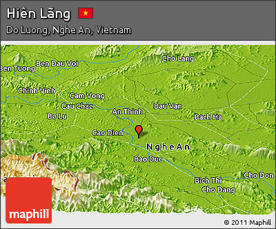 Physical Panoramic Map of Hiên Lãng