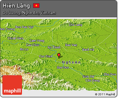 Physical Panoramic Map of Hiên Lãng