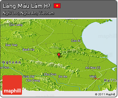 Physical Panoramic Map of Làng Mâu Lâm Hạ