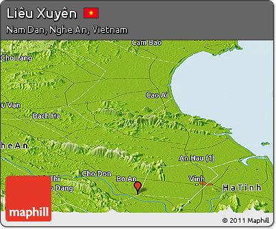 Physical Panoramic Map of Liêu Xuyên
