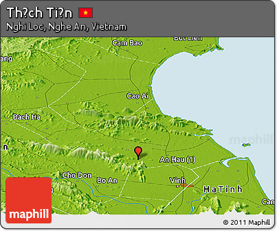 Physical Panoramic Map of Thạch Tiền