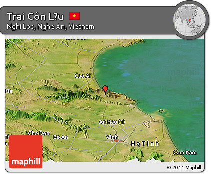 Satellite Panoramic Map of Trai Côn Lều