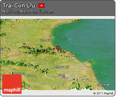 Satellite Panoramic Map of Trai Côn Lều