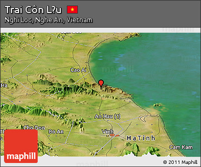 Satellite Panoramic Map of Trai Côn Lều