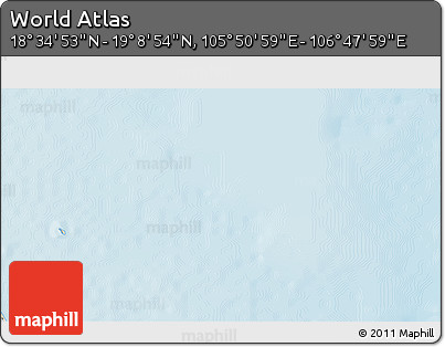 Shaded Relief 3D Map of the Area around 18° 51' 53" N, 106° 19' 29" E