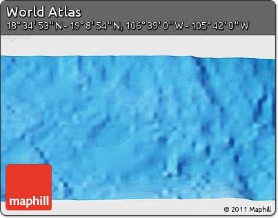 Political 3D Map of the Area around 18° 51' 53" N, 106° 10' 30" W