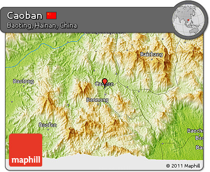 Physical 3D Map of Caoban