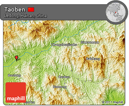Physical 3D Map of Taoben