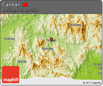Physical 3D Map of Caoban