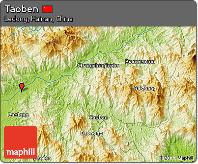 Physical 3D Map of Taoben
