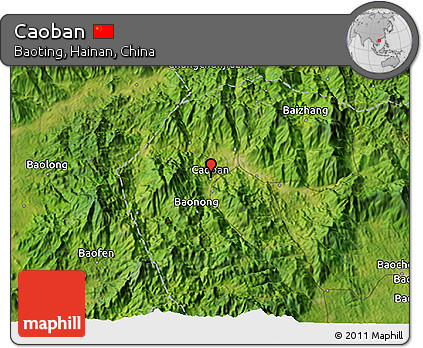 Satellite 3D Map of Caoban