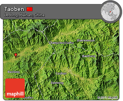 Satellite 3D Map of Taoben