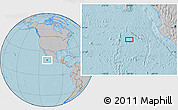 Gray Location Map of the area around 18° 51' 53" N, 109° 34' 29" W, hill shading