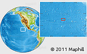 Physical Location Map of the area around 18° 51' 53" N, 117° 13' 29" W
