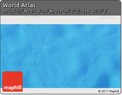 Physical 3D Map of the Area around 18° 51' 53" N, 118° 13' 29" E