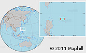 Gray Location Map of the area around 18° 51' 53" N, 125° 1' 30" E