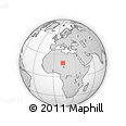 Outline Map of the Area around 18° 51' 53" N, 12° 49' 29" E, rectangular outline