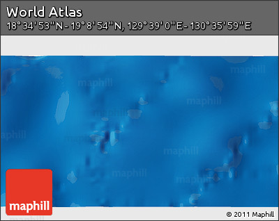 Physical 3D Map of the Area around 18° 51' 53" N, 130° 7' 30" E