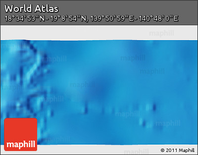 Physical 3D Map of the Area around 18° 51' 53" N, 140° 19' 29" E