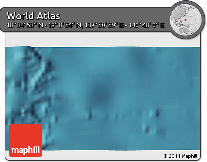 Satellite 3D Map of the Area around 18° 51' 53" N, 140° 19' 29" E