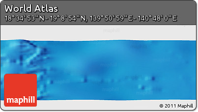 Physical Panoramic Map of the Area around 18° 51' 53" N, 140° 19' 29" E