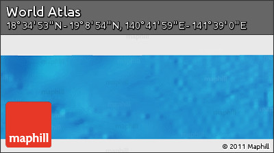 Physical Panoramic Map of the Area around 18° 51' 53" N, 141° 10' 30" E