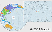 Political Location Map of the area around 18° 51' 53" N, 159° 1' 30" E