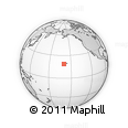 Outline Map of the Area around 18° 51' 53" N, 159° 43' 29" W, rectangular outline
