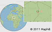 Savanna Style Location Map of the area around 18° 51' 53" N, 15° 22' 30" E