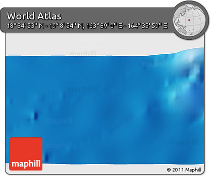 Physical 3D Map of the Area around 18° 51' 53" N, 164° 7' 30" E