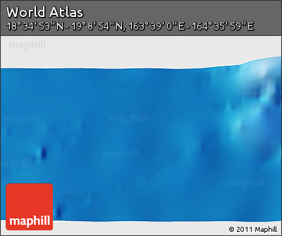 Physical 3D Map of the Area around 18° 51' 53" N, 164° 7' 30" E