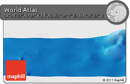 Physical Panoramic Map of the Area around 18° 51' 53" N, 164° 7' 30" E