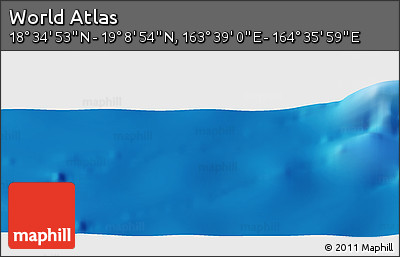 Physical Panoramic Map of the Area around 18° 51' 53" N, 164° 7' 30" E