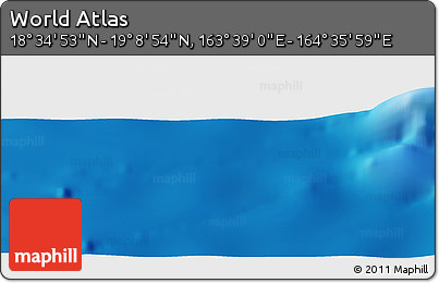 Physical Panoramic Map of the Area around 18° 51' 53" N, 164° 7' 30" E