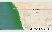 Satellite 3D Map of the area around 18° 51' 53" N, 16° 4' 29" W
