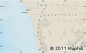 Shaded Relief Map of the area around 18° 51' 53" N, 16° 4' 29" W