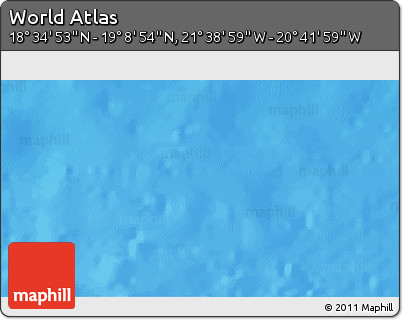 Shaded Relief 3D Map of the Area around 18° 51' 53" N, 21° 10' 29" W