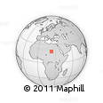 Outline Map of the Area around 18° 51' 53" N, 23° 1' 29" E, rectangular outline