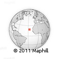 Outline Map of the Area around 18° 51' 53" N, 26° 16' 29" W, rectangular outline