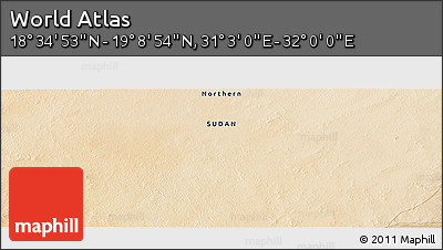 Satellite Panoramic Map of the Area around 18° 51' 53" N, 31° 31' 29" E