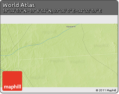 Physical 3D Map of the Area around 18° 51' 53" N, 34° 4' 30" E
