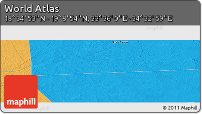 Political Panoramic Map of the Area around 18° 51' 53" N, 34° 4' 30" E