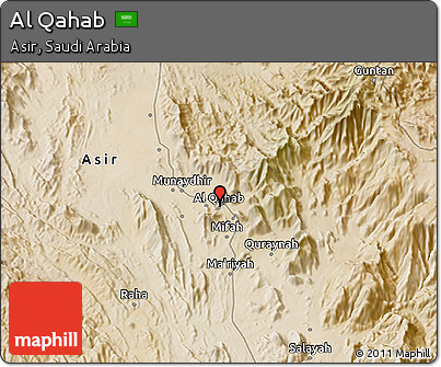 Satellite 3D Map of Al Qahab
