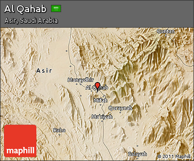Satellite 3D Map of Al Qahab