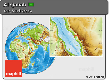 Physical Location Map of Al Qahab