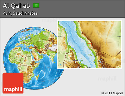 Physical Location Map of Al Qahab