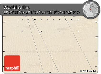 Satellite Map of the Area around 18° 51' 53" N, 4° 10' 30" W