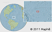 Savanna Style Location Map of the area around 18° 51' 53" N, 56° 1' 29" W, hill shading