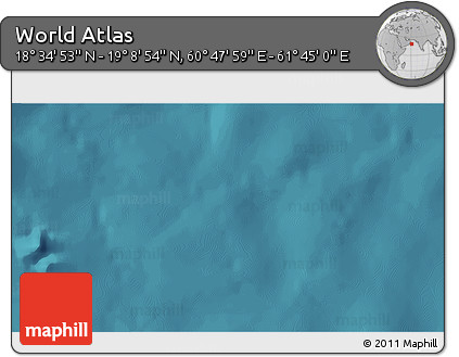 Satellite 3D Map of the Area around 18° 51' 53" N, 61° 16' 29" E