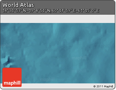 Satellite 3D Map of the Area around 18° 51' 53" N, 61° 16' 29" E